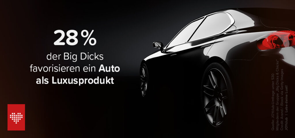 28 % der Big Dicks favorisieren ein Auto als Luxusprodukt